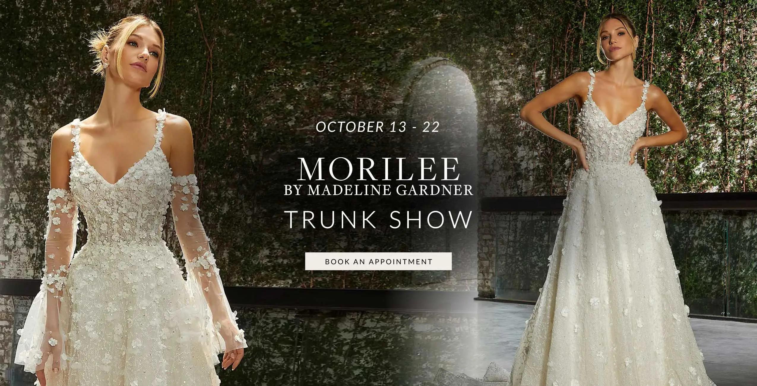 Morilee Trunk Show October banner for desktop